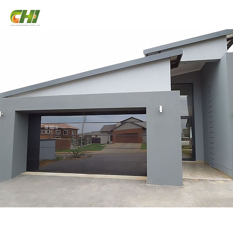 CHI Professional Garage Door Manufacture Produce USA Standard Frameless Aluminum Mirror Glass Garage Door Full View Garage Door