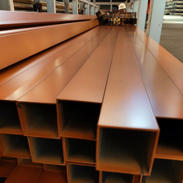 Supply Transfer Wooden Grain aluminium square tubing 4x4 square hollow tube