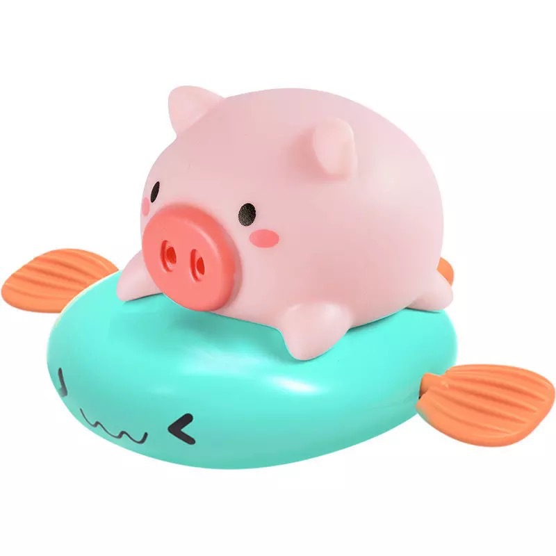 Baby Floating Animals Cute Pig Wind Up Funny Bathing Toys Baby Bathroom Toys for Kids Swimming Pig