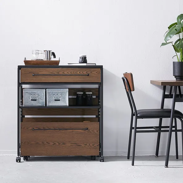 Industrial Kitchen Carts Mobile Kitchen Islands With Casters Food Trolley Cart for Home Storage