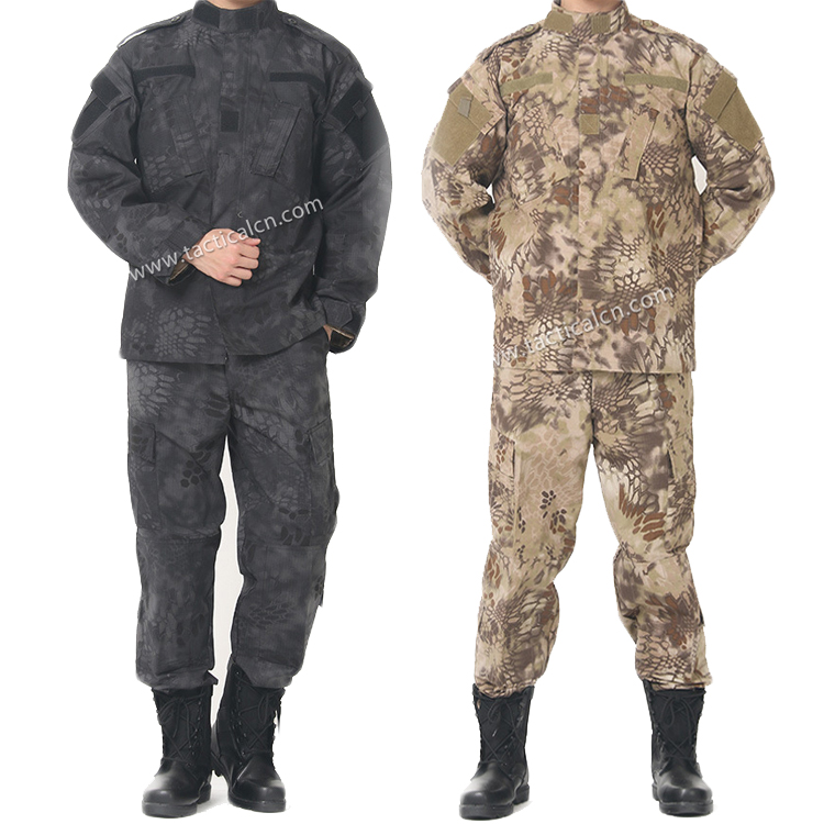Men's Tactical Jacket and Pants Military Camo Hunting ACU Uniform 2PC Set