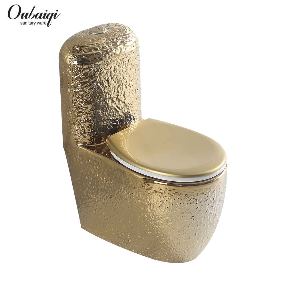 Роскошный одноразовый унитаз золотого цвета Toliet, санитарный унитаз для обоих