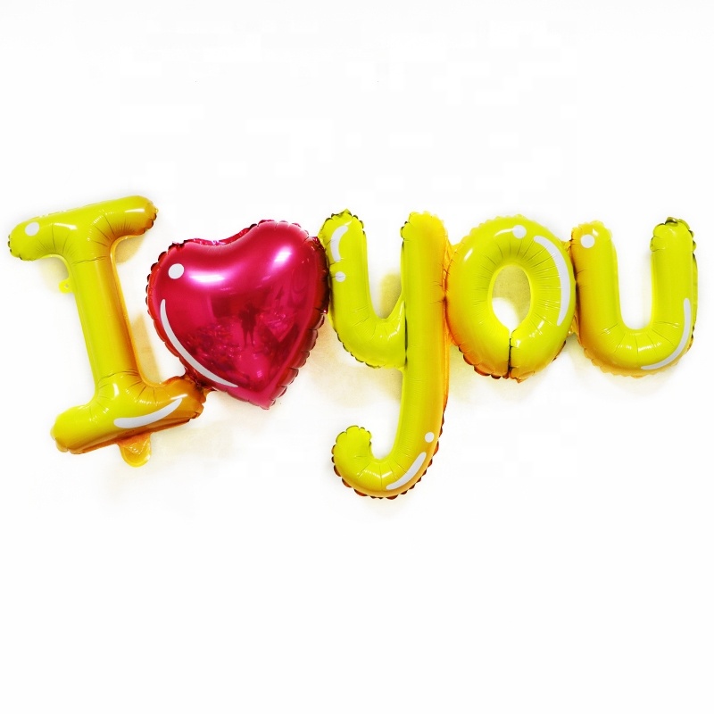 Ht воздушные шары i love you, шары с буквами в форме сердца, фольгированные шары для свадебного украшения, вечеринки