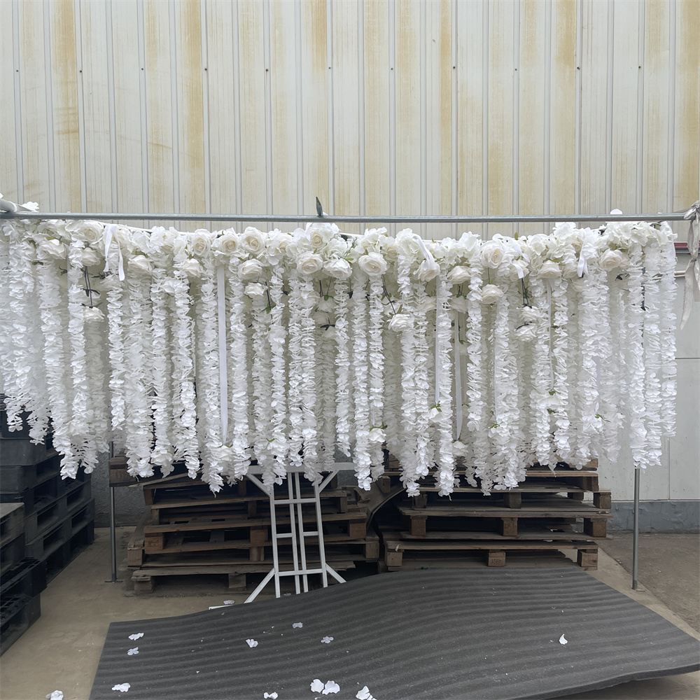 IFG Wedding 8*4ft Area Size Hanging Ceiling Flower Arrangement Wisteria Floral Decor Installation