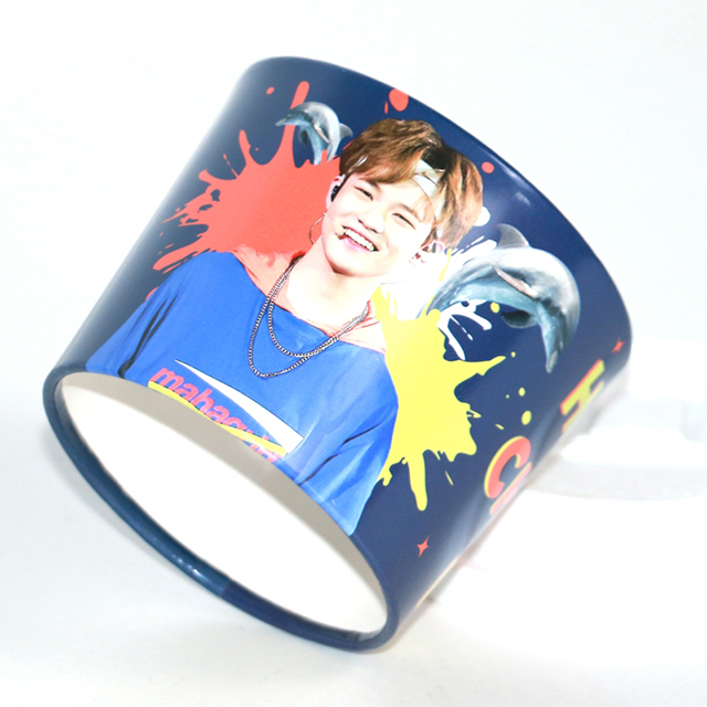 Custom cup sleeve photo picture design printing solid thick cardboard paper kpop event cup sleeve