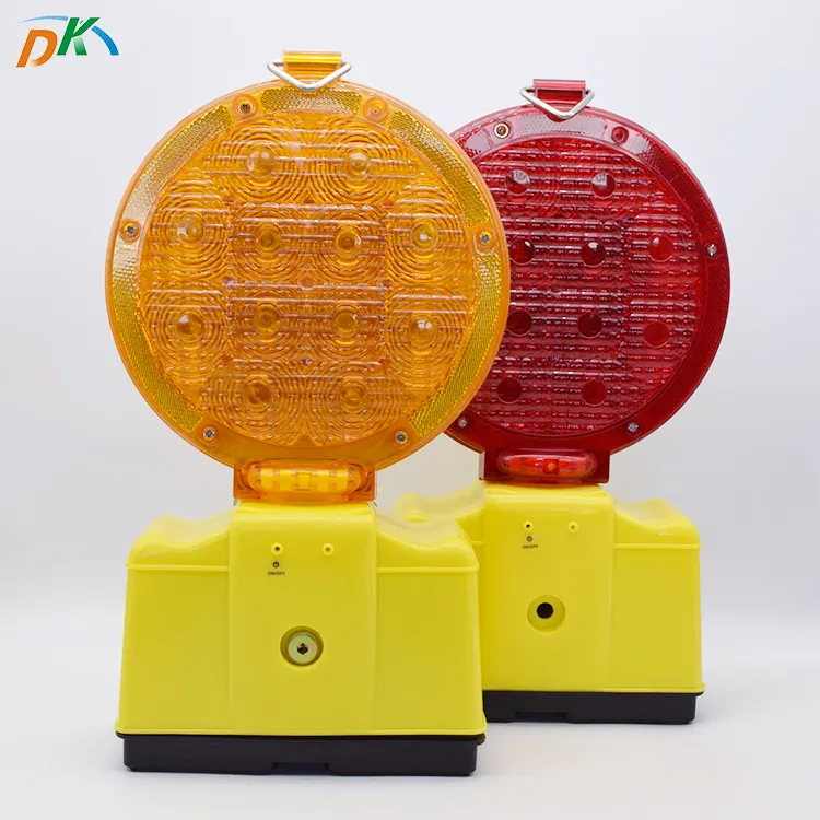 DK Led Barricade Warning Light Blinking Traffic Security Lamp Ultra Bright LED Battery