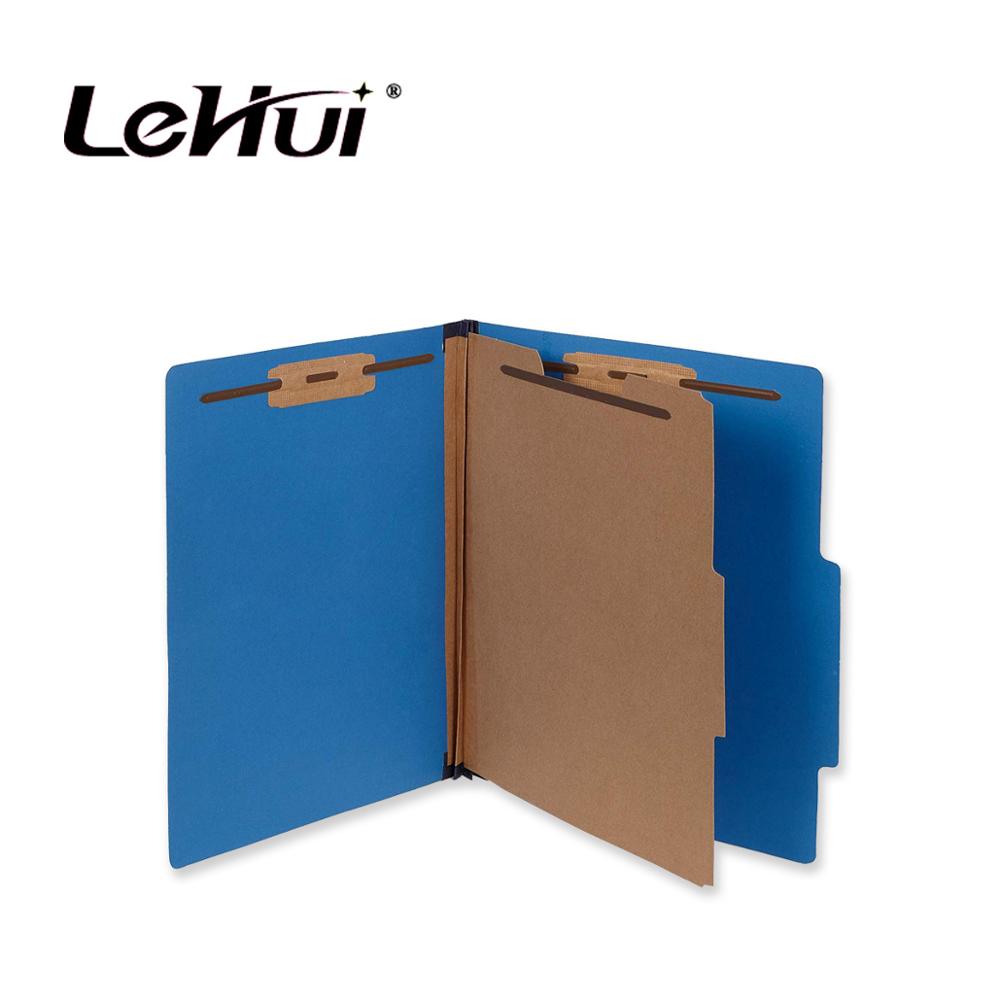 Экологически чистая, оптовая продажа, разные цвета, 25PT Pressboard Cover 17PT Kraft разделители, классификационная папка с вентиляторами