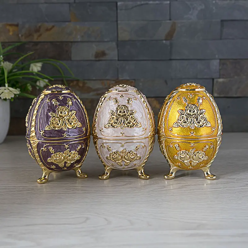 QIAN HU Delicate Metal European Egg Shape Toothpick Storage Box Press Automatic retractable Toothpick Dispenser Containers