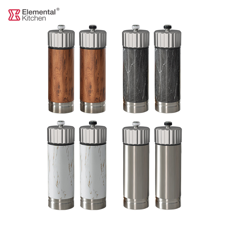 Stainless Steel salt and pepper Grinder Spice Jar grinder bottle Amazon Best Selling for kitchen