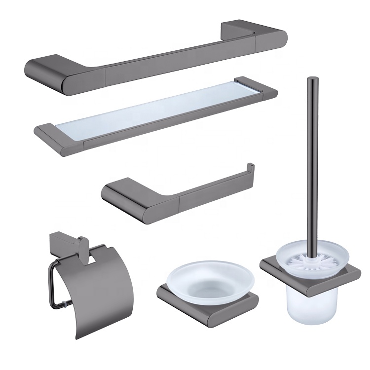 Toilet Washroom Wall Mounted Towel Racks Holders Accessories Stainless steel Brushed Nickel Hardware Set Bathroom Accessory Set