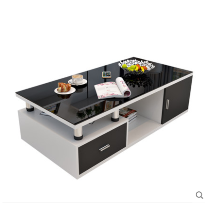 TV ark combination rib contracted toughened glass tea table table, TV ark