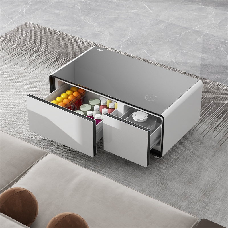 93L mini refrigerator with 2 refrigerated drawers smart coffee table multifunctional refrigerator home furniture