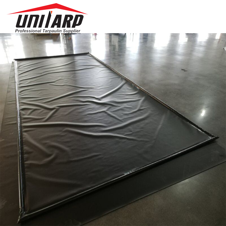 Durable waterproof non inflatable wash pads PVC coated tarpaulin car wash water containment mat for garage floor