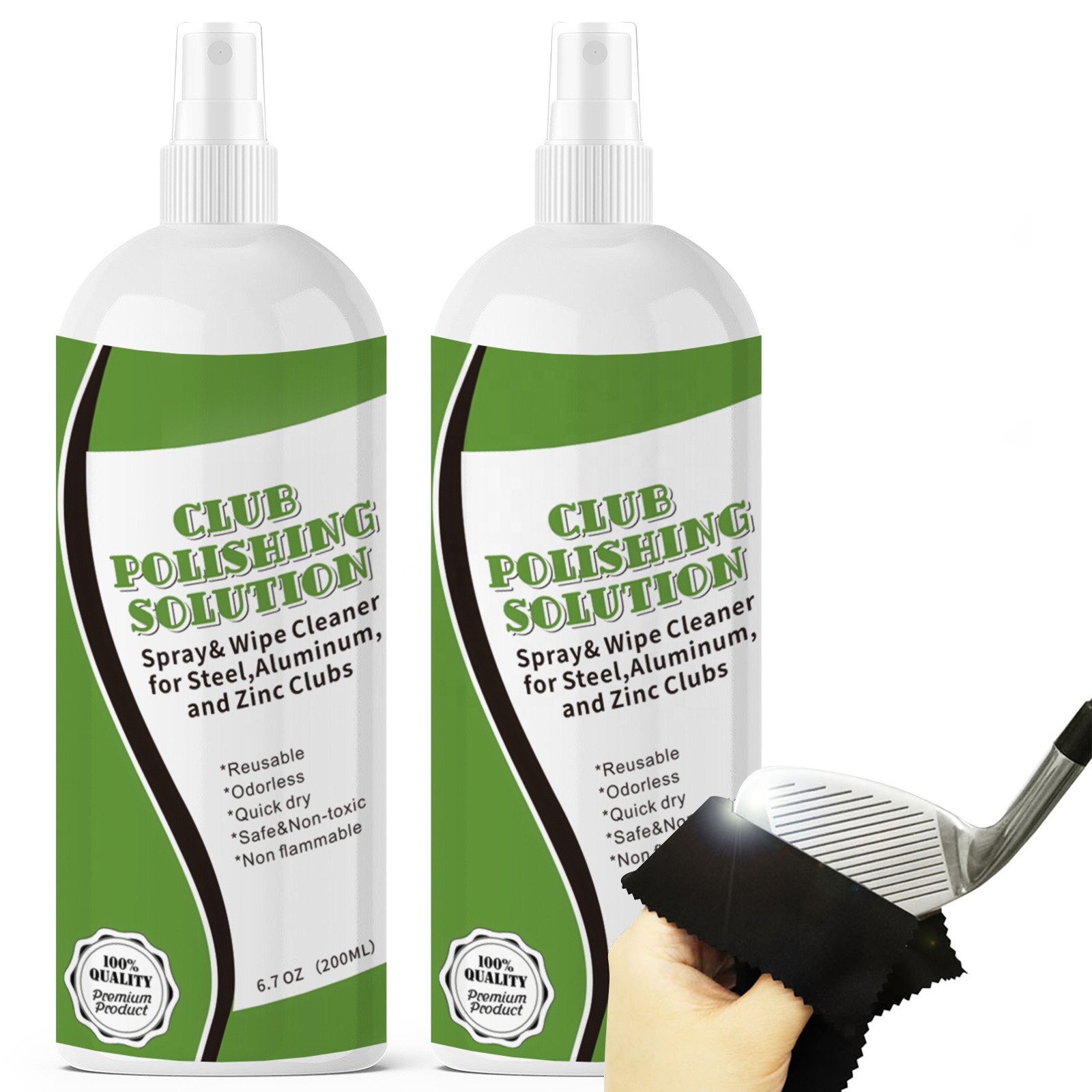 Hot Sales Factory Golf Club and Grip Cleaner Polishing Solution Keeps Clubs, Irons, and Drivers Clean