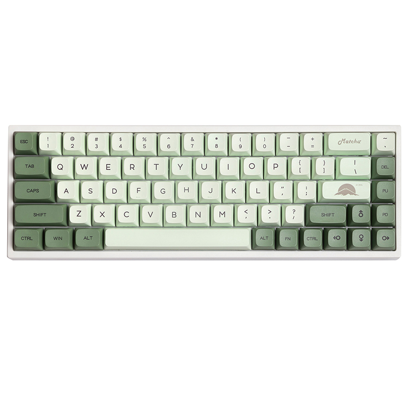 Лучшая компоновка PBT профиль XDA De Dye-Subbed Cherry ISO 129 ключевое слово зеленый профиль Ceri DSA Мел маття Набор колпачков