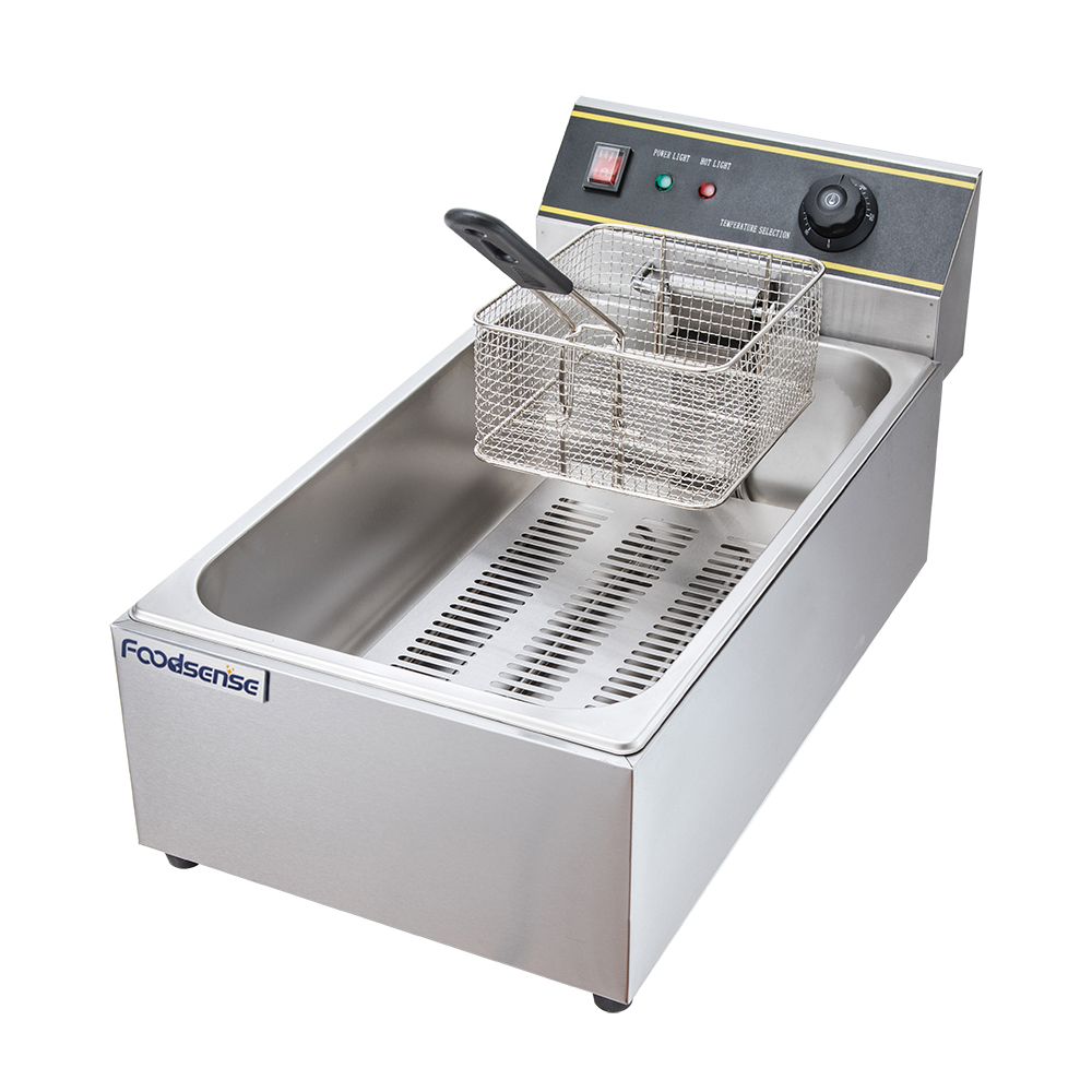 Commercial Electric 100% quality Deep Fryer Countertop Stainless Steel with Temperature Control Single Tank French Fries