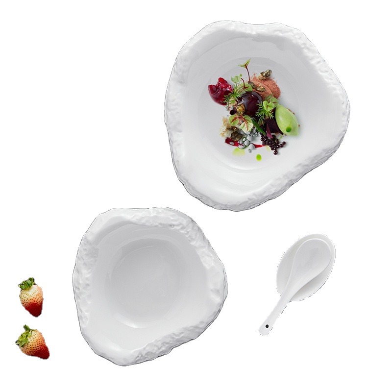 Уникальная керамическая миска для закусок фабрики ChaoZhou, фарфоровая посуда, Салатница для отеля