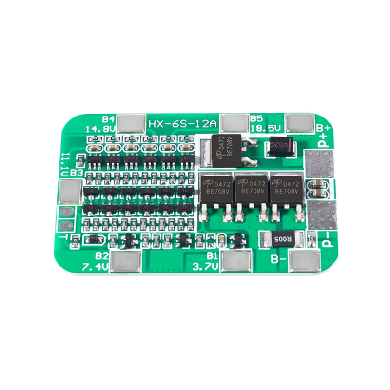 Балансировочная плата для литиевого аккумулятора 6S 20A BMS 18650, защитная печатная плата эквалайзера, литий-ионный балансировочный зарядный модуль