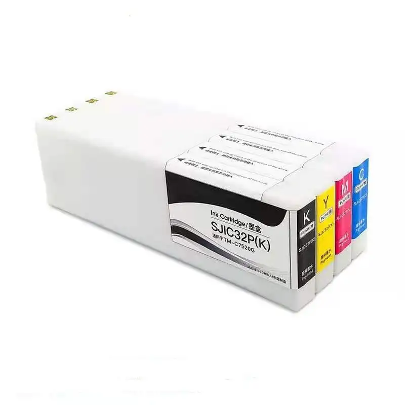 Empty Compatible Cartridges with One Time Chip for Epson ColorWorks C7500G/C7500GE Inkjet Label Printer