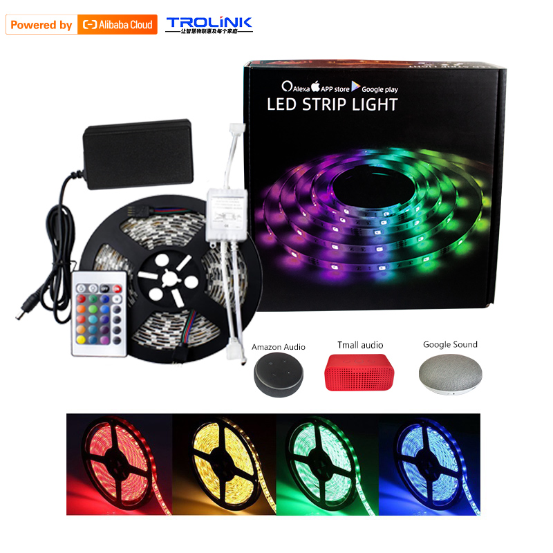 Горячая Распродажа, Умный домашний RGB Водонепроницаемый 5050 SMD Wifi комплект светодиодной ленты Trolink