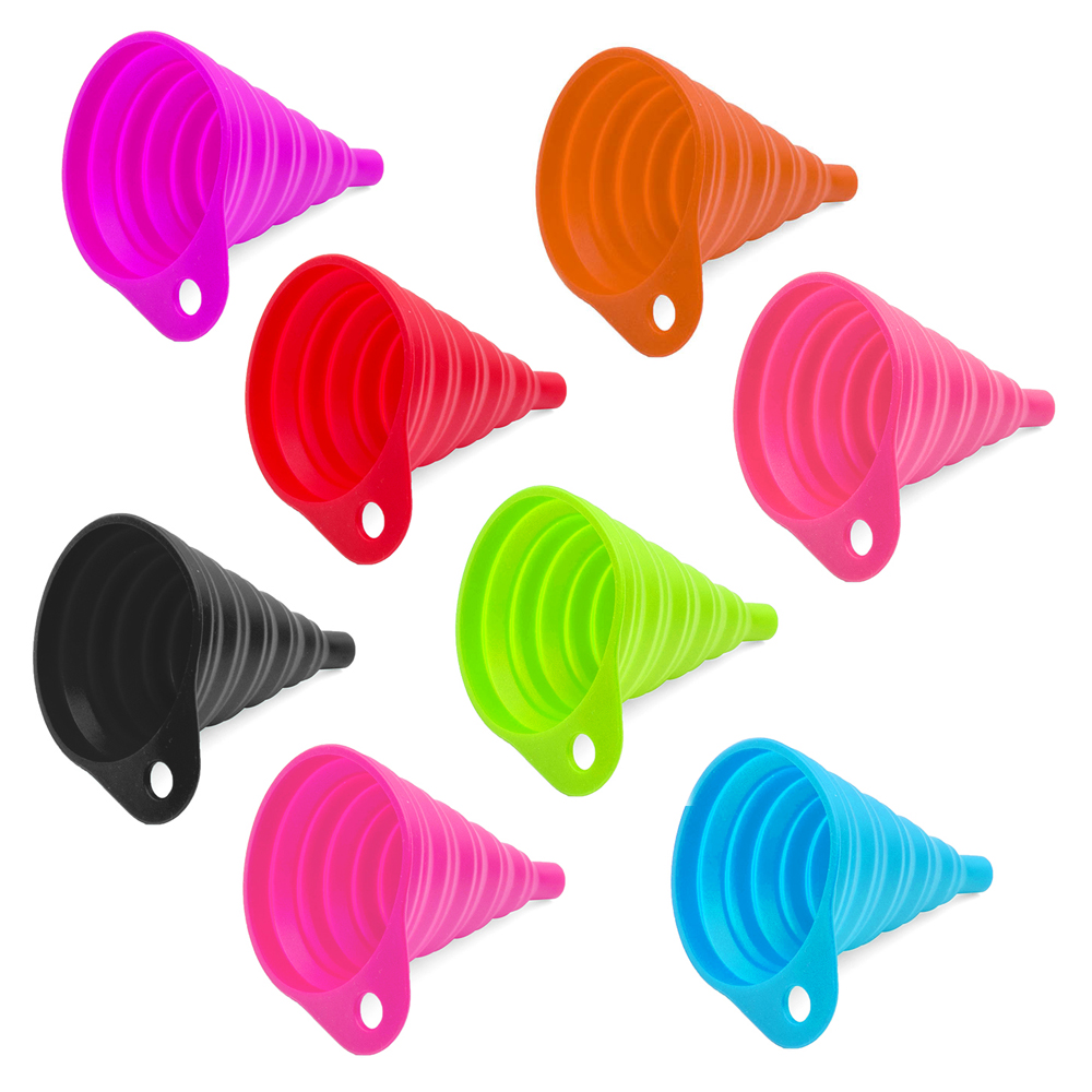 Motorcycle Accessories large silicone collapsible flexible foldable Transmission oil Gas funnel