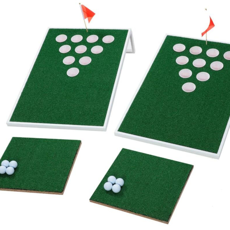 Golf Cornhole Combine Game Set, Chipping Target Backyard Accuracy Practice Swing Game for Indoor/Outdoor - Great Gifts for