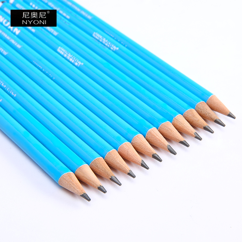 NYONI stationery Soft Graphite Pencils Bulk Wood drawing sketch Pencil Set Customized 8B 10B 12B pencil
