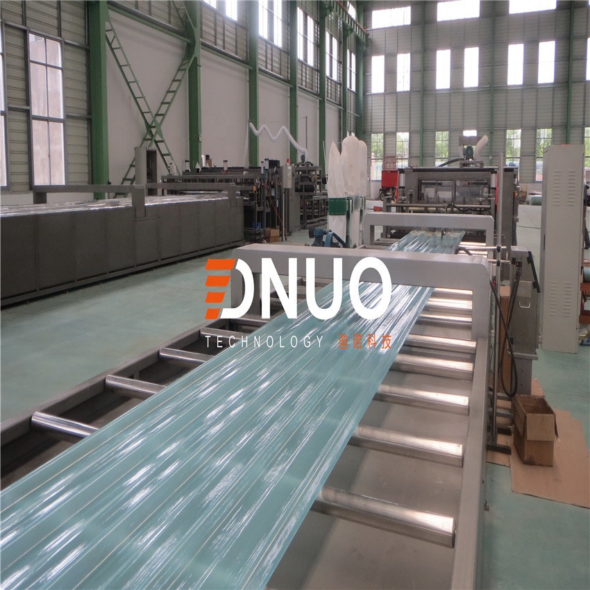 Fiberglass corrugated roof sheet / frp sheet making machine production line