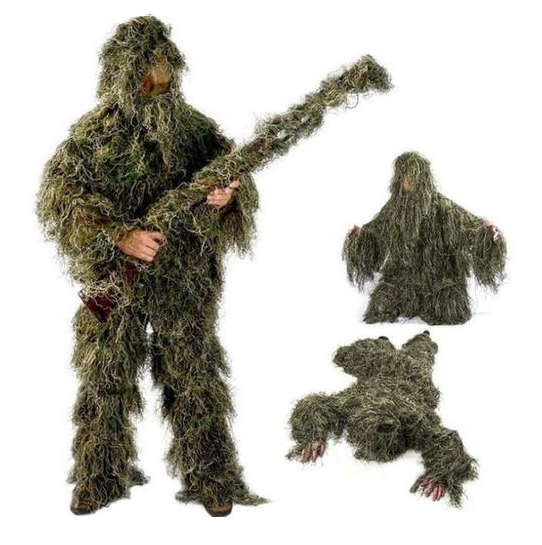 Камуфляжный костюм Ghillie, камуфляжная одежда в стиле милитари с объемными листьями, одежда для охоты, стрельбы, страйкбола, дикой природы