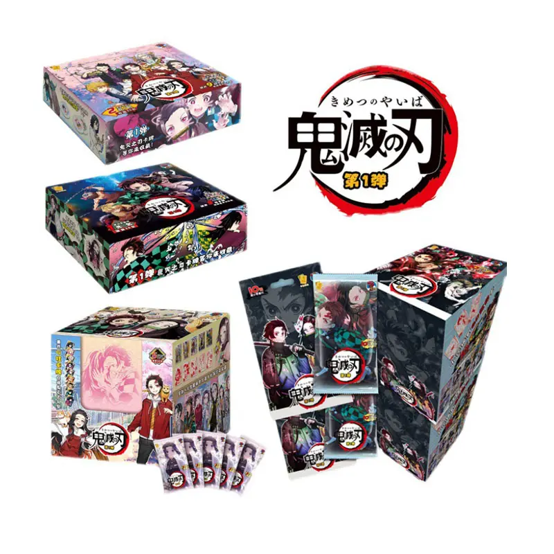 Anime Wholesale Box TCG Game Cards Collection Cards Demon Slayer Anime Playing Card For Gift