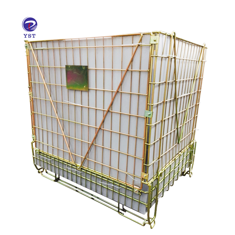 Оцинкованная Штабелируемая Складная проволочная сетка pet preform storage, металлическая клетка