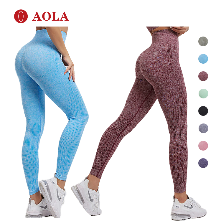 Спортивные Леггинсы AOLA с защитой от целлюлита, модные компрессионные штаны для фитнеса для девушек, штаны для йоги