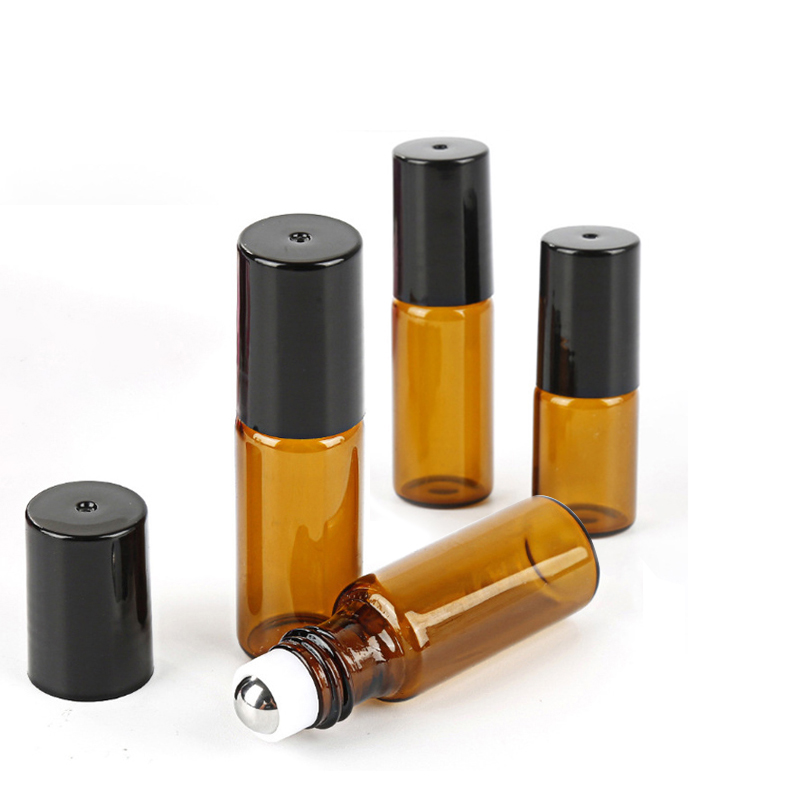 10ml roller bottle 1ml 2ml 3ml 5ml roll on glass bottle amber roller bottle for perfume essential oil