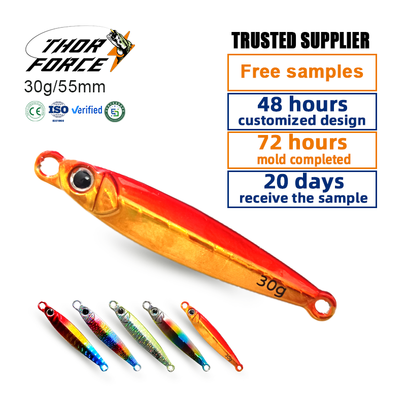 THORFORCE High quality 10g20g30g40g bionic fish tungsten jigging lure inshore Tungsten jigs Fast Sinking Jigging Lure
