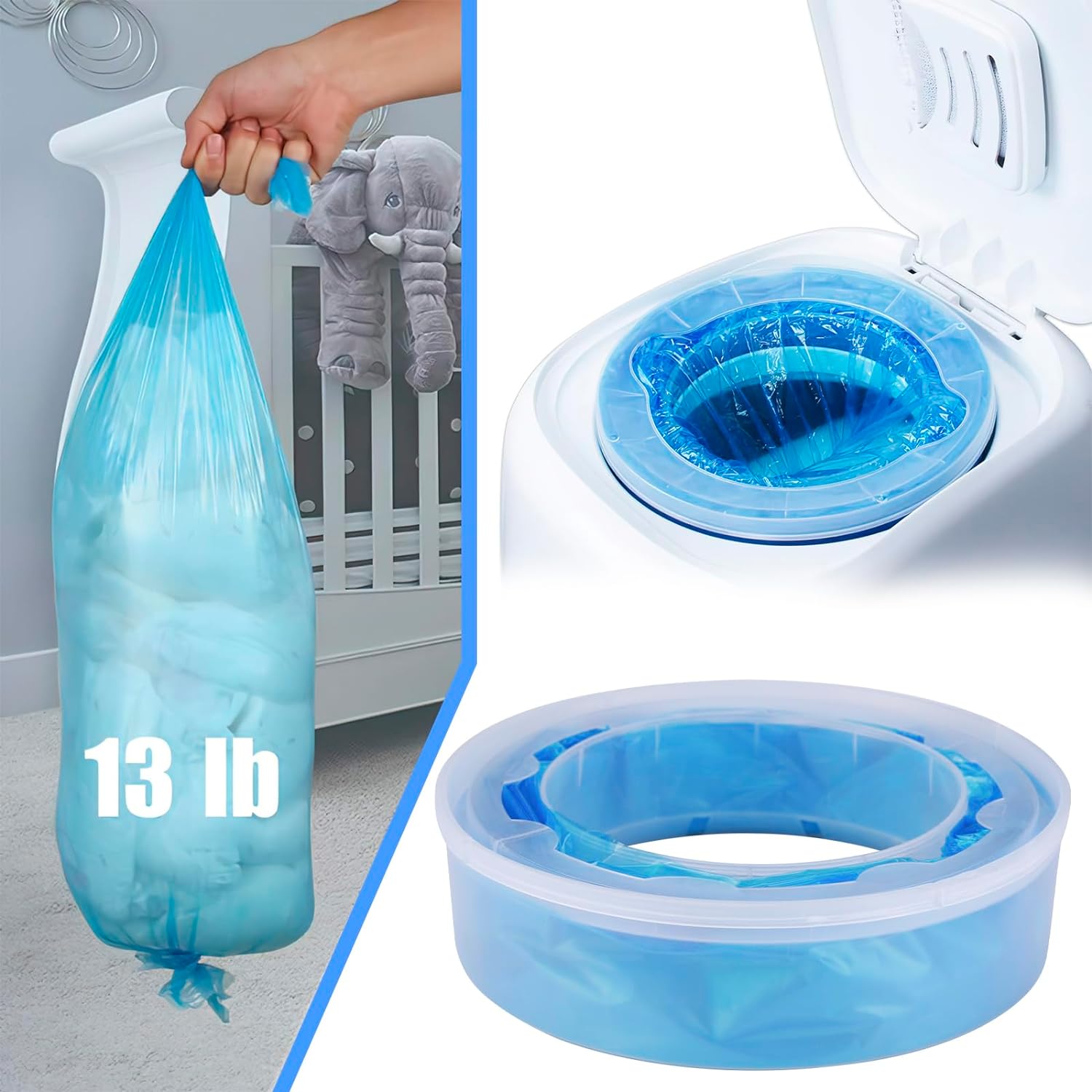 Nappy Bin Refills 6 M Baby Scented Diaper Pail Refill Bags Plastic Nappy Disposal Bags For Diaper Bucket Nappy Bin