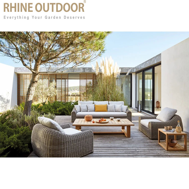 All-weather Rope sofa set hotel outdoor furniture patio leisure Garden sofa set