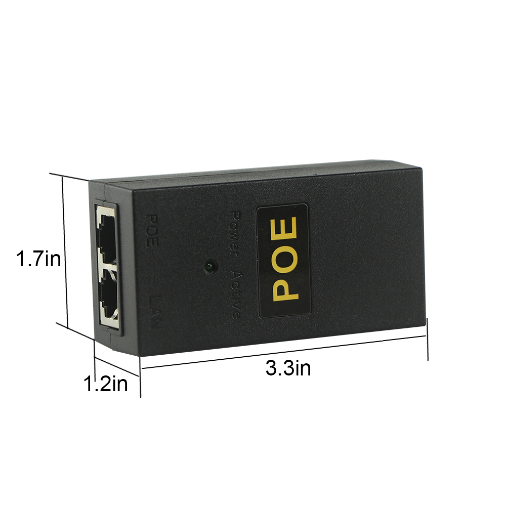 Security Camera IP POE Outdoor Ethernet Splitter Injector rj45 POE Passive Adapter 24v 1a Desktop POE Power Adapter