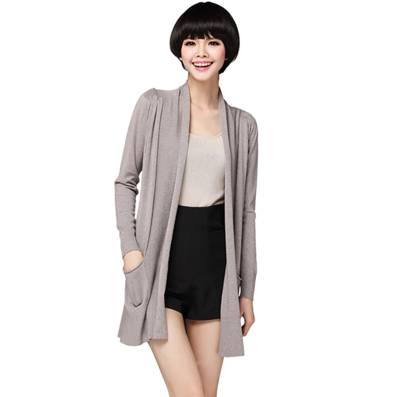 Women's shawl long knit sweater Fashion new cardigan knitted sweater women's lace long-sleeved jacket women wholesale
