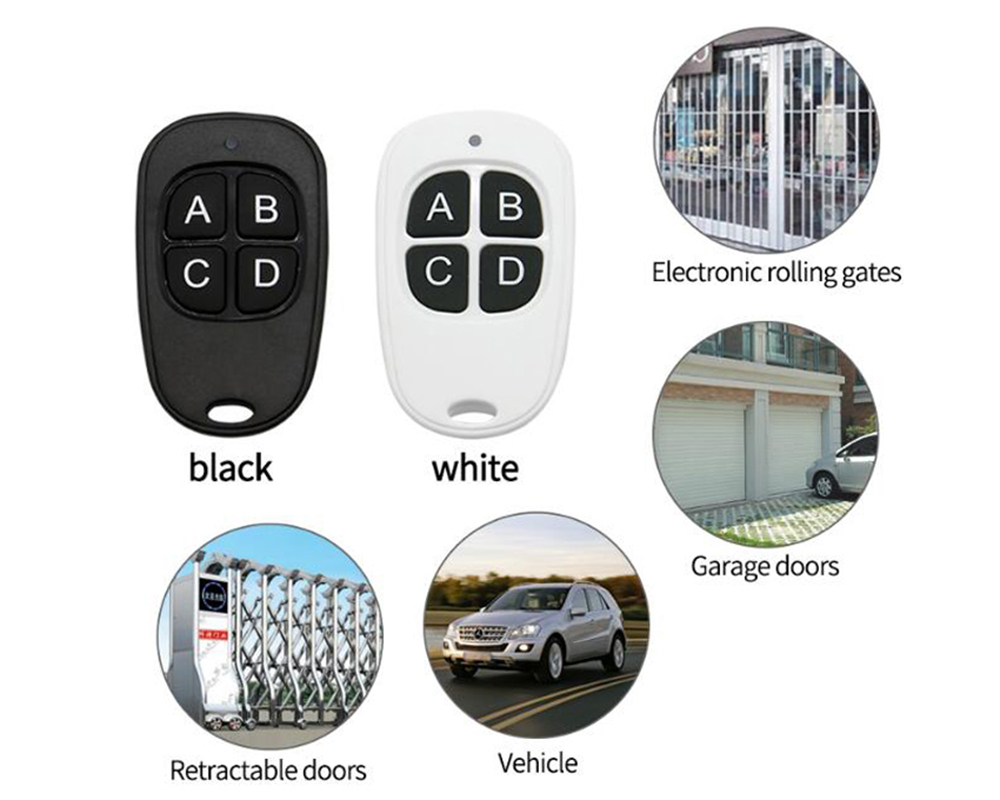 Colorful 315Mhz 433Mhz 4 Keys Garage Door Gate Remote Control Learning Code Copier Cloner Duplicator RF Remote Controller