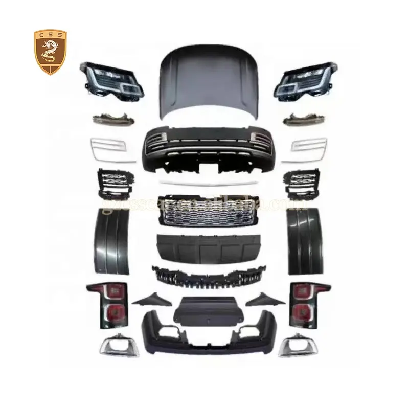 For Range Rover Vogue Upgrade Old To New Car Bumper Assembly Engine Hood Sva Style Full Pp Material Body Kit