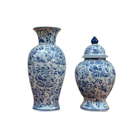 Jingdezhen Modern Hand Painted Blue and White Ceramic Ginger Jars and Vases