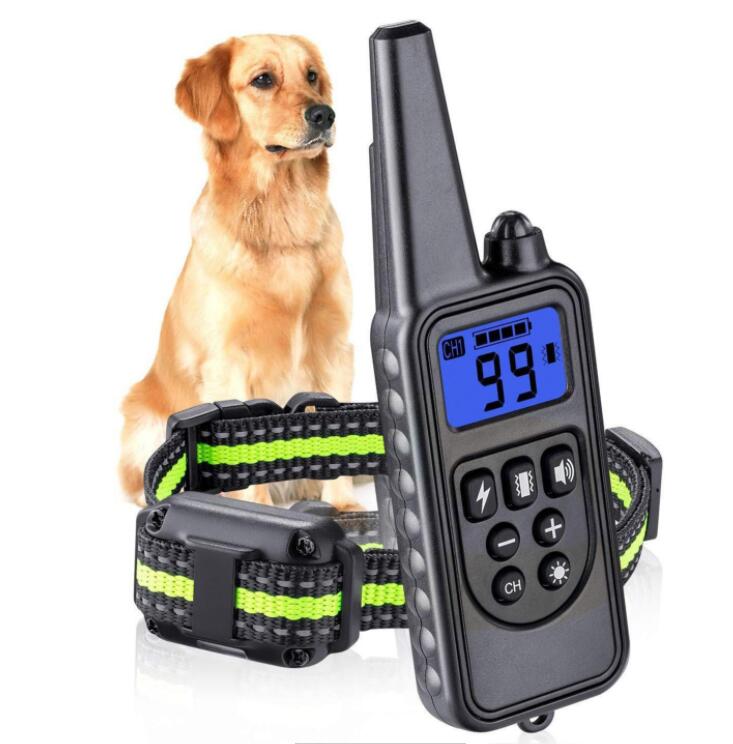 Rechargeable Electric With LCD Display for All Size Waterproof Remote Control Pet Dog Training Bark stopper