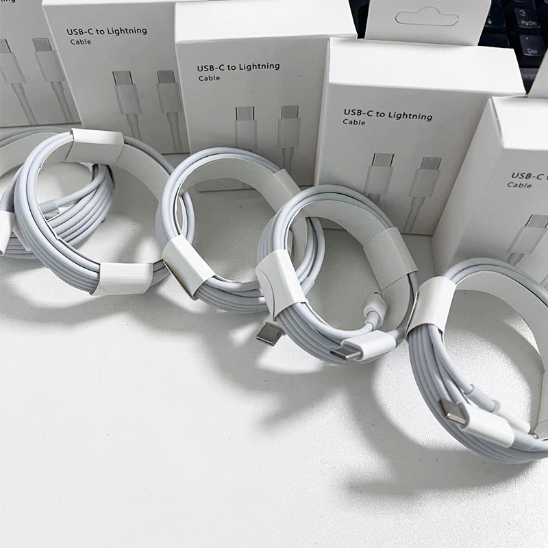 Оптовая продажа 2 м USB кабель типа C до 20 Вт PD кабель 3A Быстрый зарядный кабель для передачи данных для Apple для iPhone, 11, 12, 13 лет