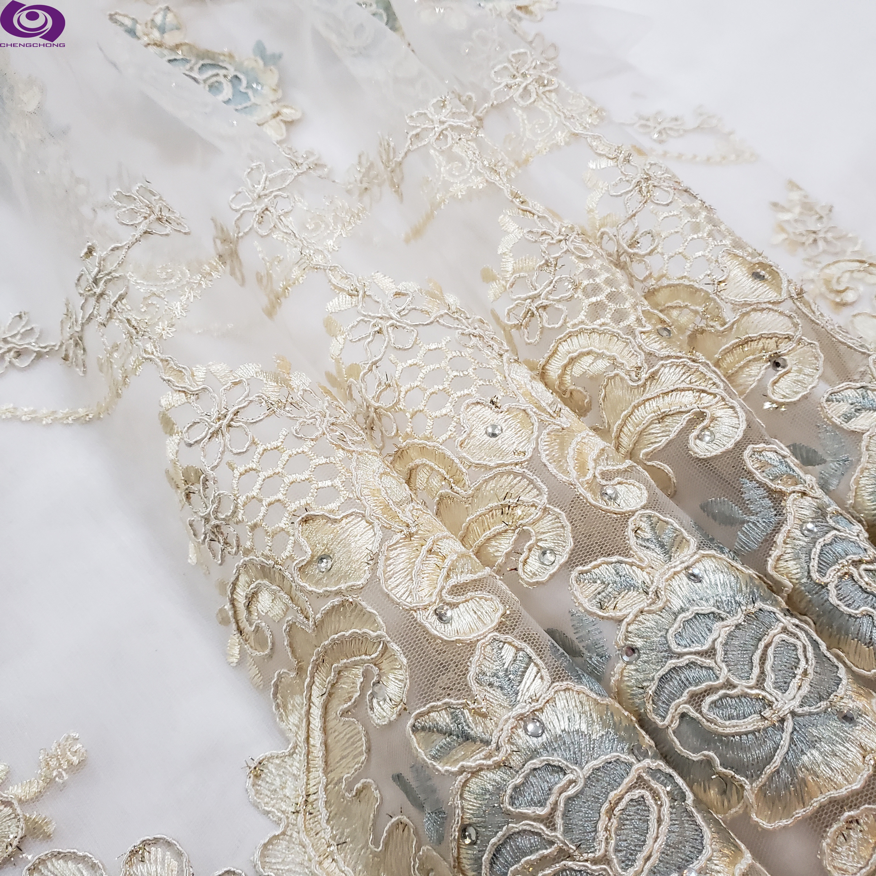 The best seller Turkey  Russia Designs European-style mesh embroidery fashion curtain fabric