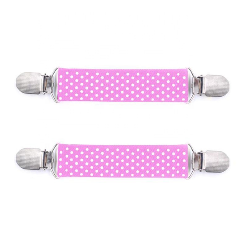 fashion custom dot design colorful mitten elastic clips for kids children