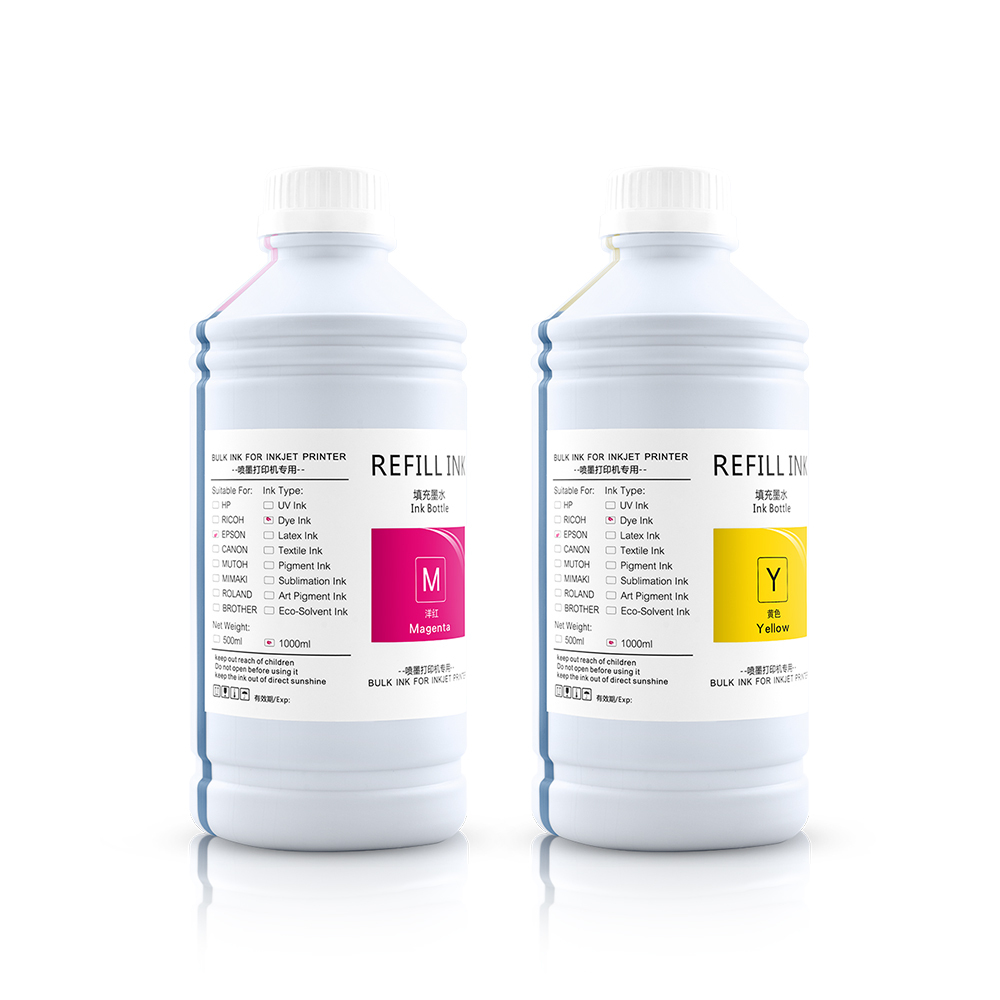 Supecolor 1000ML Sublimation Dye Fluorescent Ink For Digital Heat Transfer printing XP600 TX800 DX5 DX6 DX7 L1800 printers.