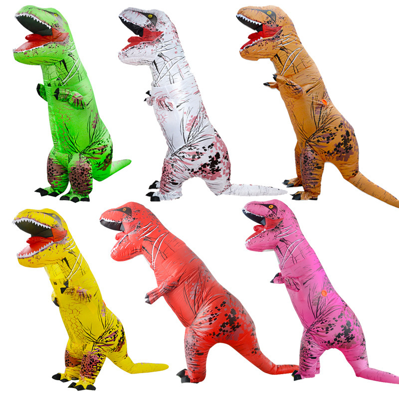 Детский надувной костюм динозавра t-rex для вечеринки на Хэллоуин, костюм динозавра для взрослых