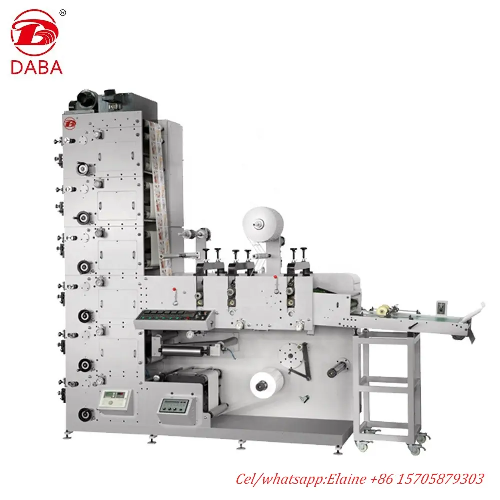 China automatic best sales 6 color roll sticker printing machine