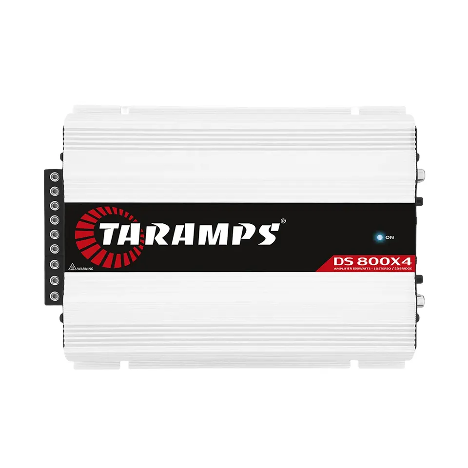 Taramps DS 800x4 2 Ohms 800 watts RMS Multichannel Amplifier Car Audio 4 Channels Full Range, RCA, Subwoofer Amplifier System