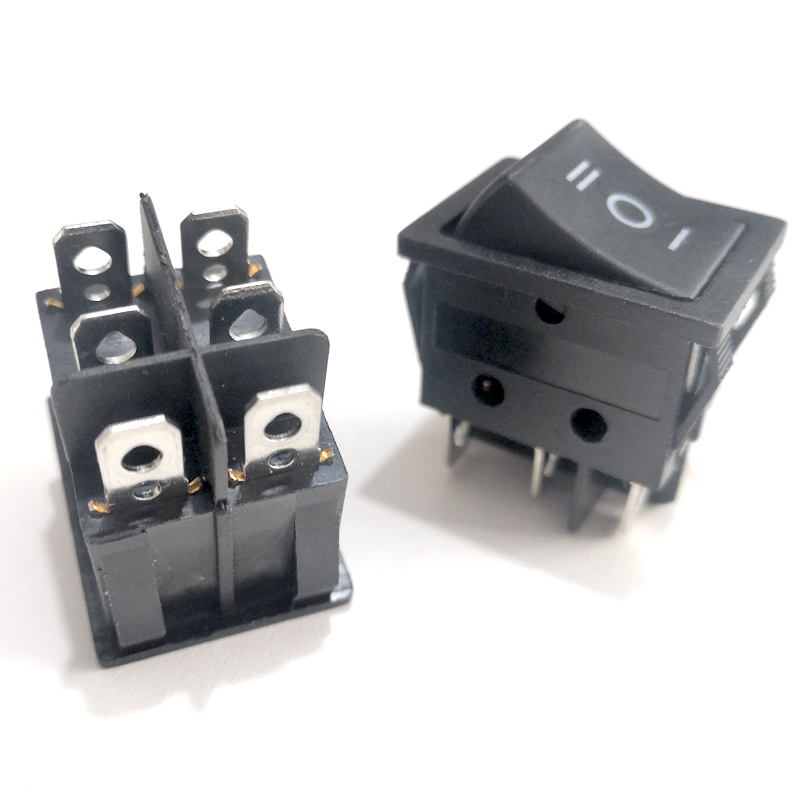 6-контактный переходник с внутренней ВКЛ-ВЫКЛ-на 16A 250V 20A 125 DPDT черный цвет моторная лодка кулисный переключатель 32*25
